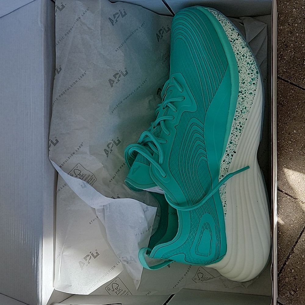 APL Streamlines Mint Tropical Green Speckle Womens Sz 9 New In Box - Picture 5 of 13